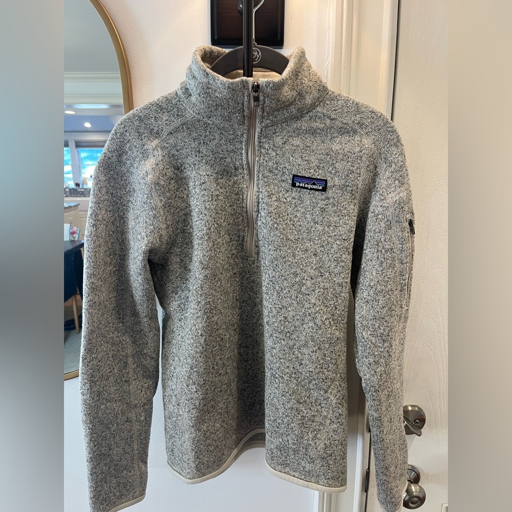 Patagonia Women’s Better Sweater 1/4 Zip Light Gray Fleece | Like New | Size S